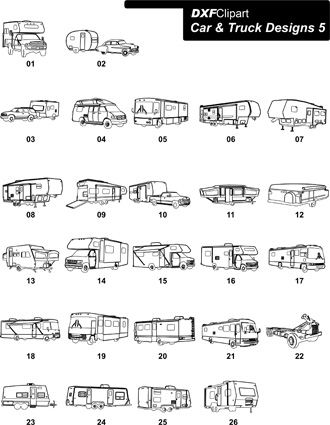 DXF Car & Truck Designs 5