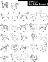 DXF Cat & Dog Designs 4