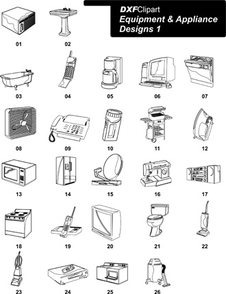 DXF Equipment & Appliance Designs 1