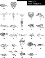 DXF Fish Designs File 2