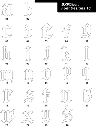 DXF Font Designs-18