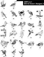 DXF Bird & Insect Designs 2