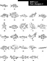 DXF Fish Designs File 3