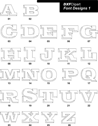 DXF Font Designs 1
