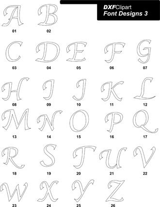 DXF Font Designs 3