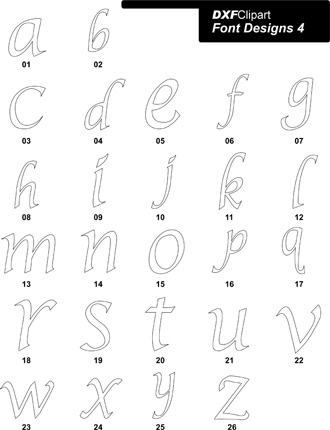 DXF Font Designs 4