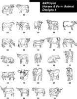 DXF Horses & Farm Animal Designs 4