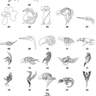 DXF Bird & Insect Designs 1