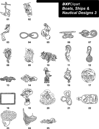 DXF Boats, Ships & Nautical Designs 3