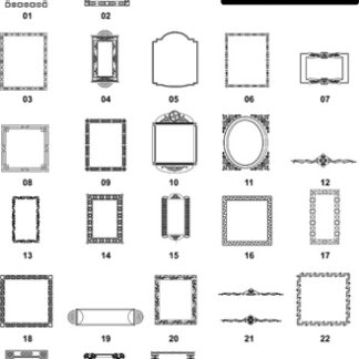 DXF Border & Frame Designs-15