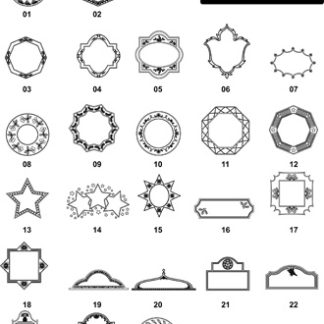 DXF Border & Frame Designs-16