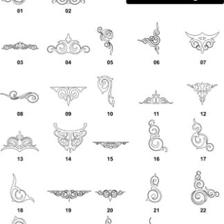 DXF Border Pieces & Ornament Designs-10