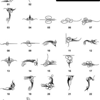 DXF Border Pieces & Ornament Designs-15