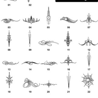 DXF Border Pieces & Ornament Designs-17