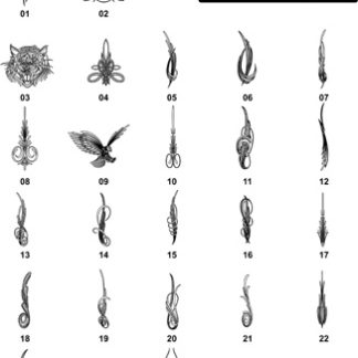 DXF Border Pieces & Ornament Designs-18
