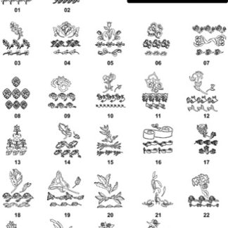 DXF Border Pieces & Ornament Designs-20