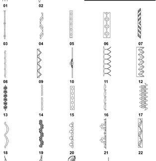 DXF Border Pieces & Ornament Designs-23