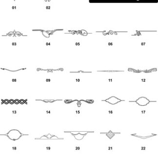 DXF Border Pieces & Ornament Designs-24