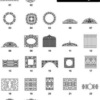 DXF Border Pieces & Ornament Designs 3