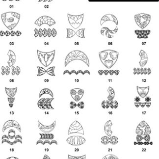 DXF Border Pieces & Ornament Designs 6