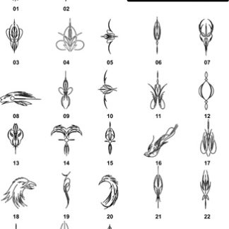 DXF Border Pieces & Ornament Designs 9
