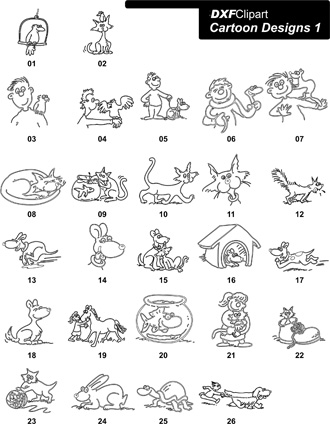 DXF Cartoon Designs 1