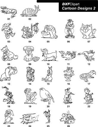 DXF Cartoon Designs 2