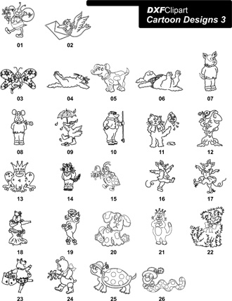 DXF Cartoon Designs 3