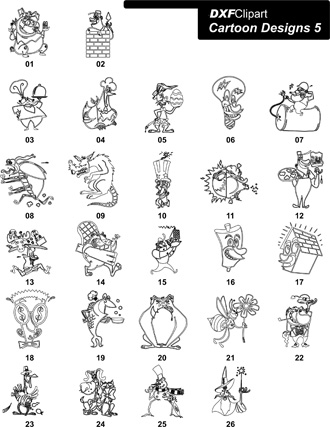 DXF Cartoon Designs 5