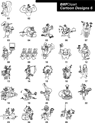 DXF Cartoon Designs 6