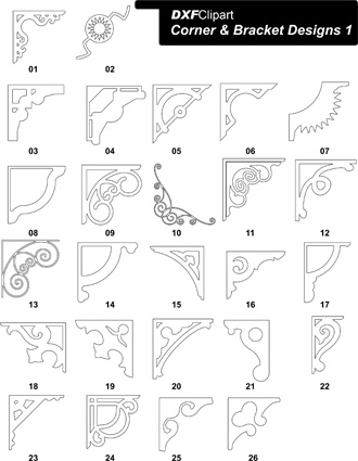 DXF Corner & Bracket Designs 1