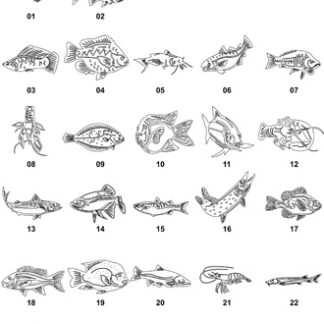DXF Fish Designs File 3