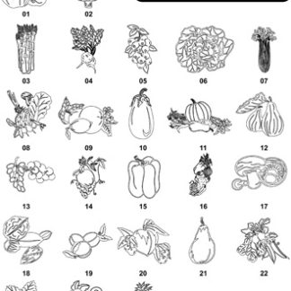 DXF Fruit & Vegetable Designs 1