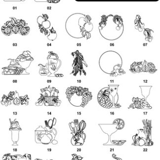 DXF Fruit & Vegetable Designs 2