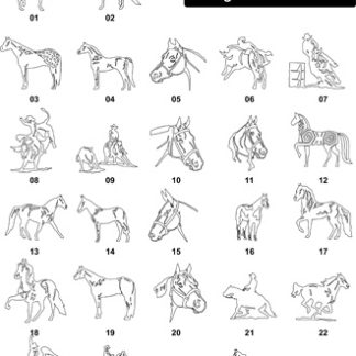 DXF Horses & Farm Animal Designs 1
