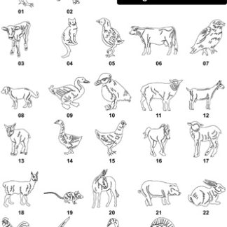 DXF Horses & Farm Animal Designs 2