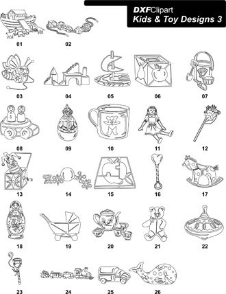 DXF Kids & Toy Designs 3