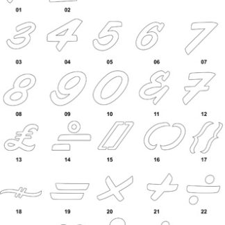DXF Number Designs 1