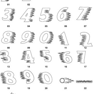 DXF Number Designs 2