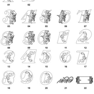 DXF Number Designs 3