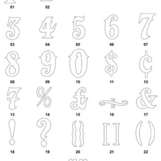 DXF Number Designs 5