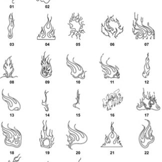 DXF Skulls & Flame Designs 1
