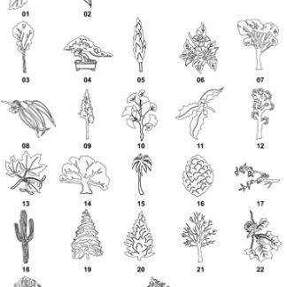 DXF Tree Designs 1